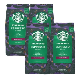 【Starbucks星巴克】星巴克咖啡豆200g/包 x4(口味任選)