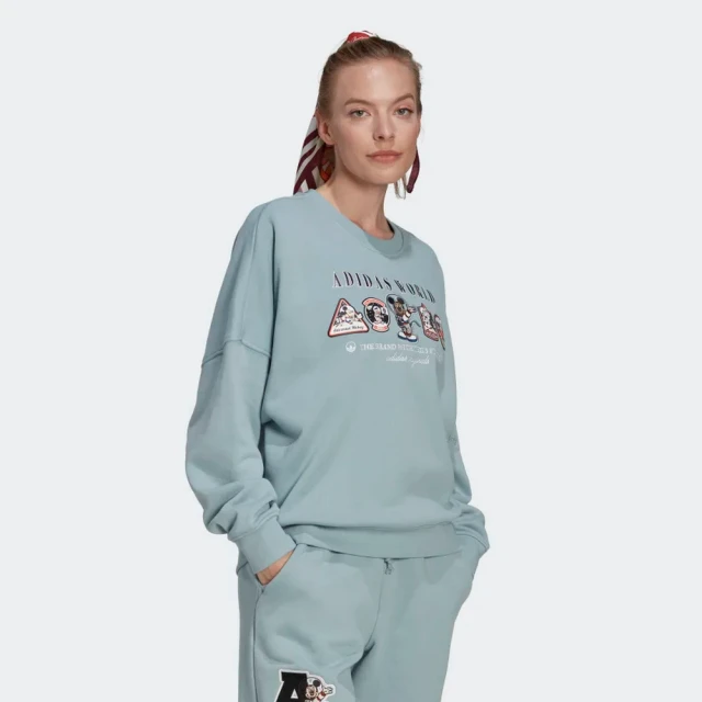 【adidas 愛迪達】運動服 衛衣 大學t 灰 DISNEY SWEATER(HL9057)