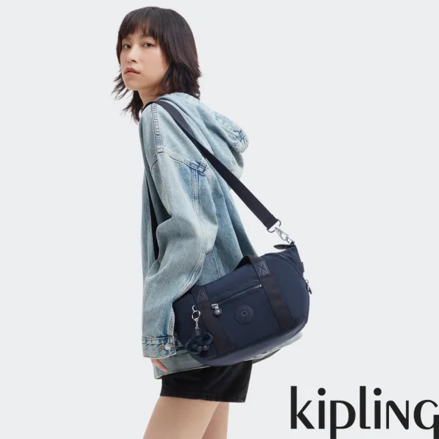 【KIPLING官方旗艦館】都市沉穩藍手提側背包-ART MINI