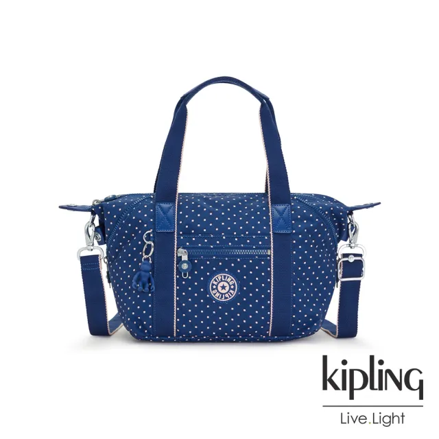 【KIPLING官方旗艦館】帥氣海洋深藍點點手提側背包-ART MINI