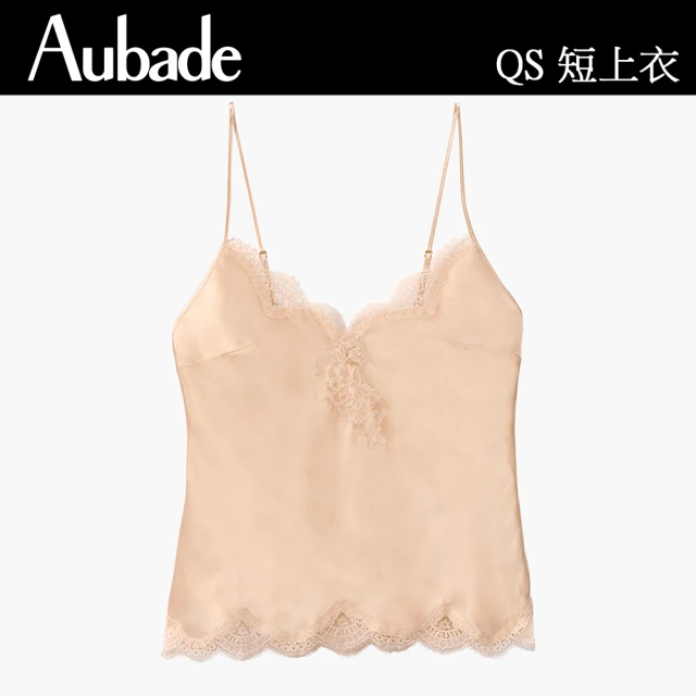 【Aubade】摯愛蠶絲細帶短上衣-QS(金膚)