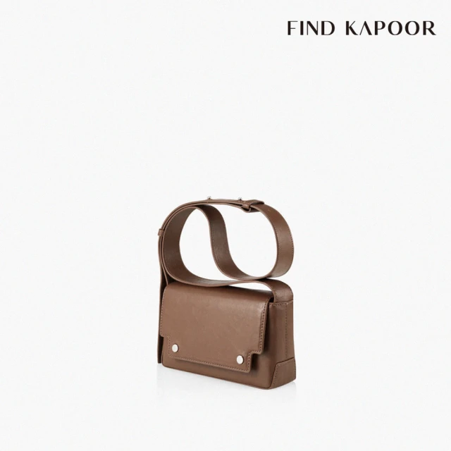 【FIND KAPOOR】MARC 18 褶紋系列 翻蓋斜背方包- 咖啡色