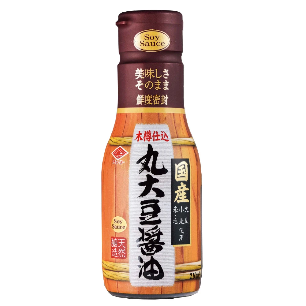 【長崎巧口醬油】木樽釀造丸大豆醬油210ml(鮮度密封瓶．無添加)