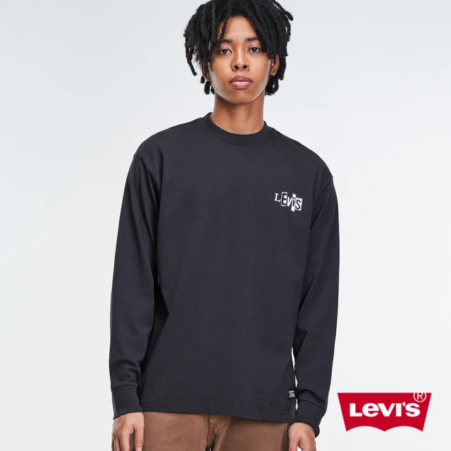 LEVIS【LEVIS】滑板系列 男款 Oversize寬鬆版長袖T恤 / 街頭拼貼風Logo 人氣新品