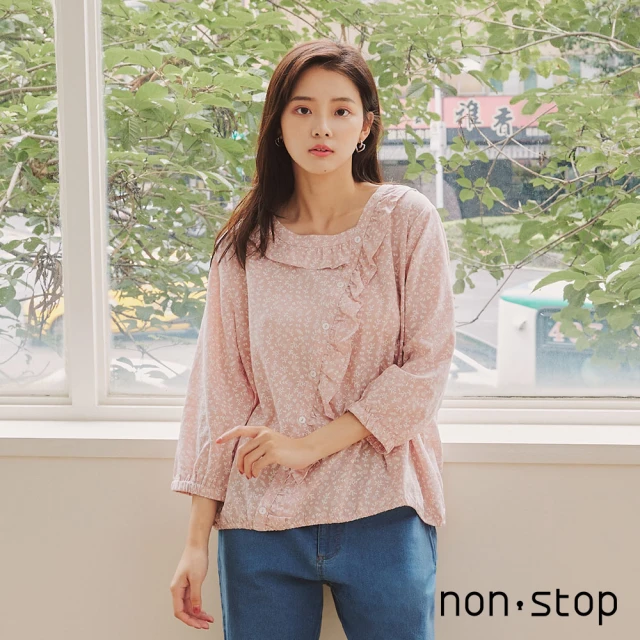 non-stop【non-stop】清新荷葉邊造型上衣-2色