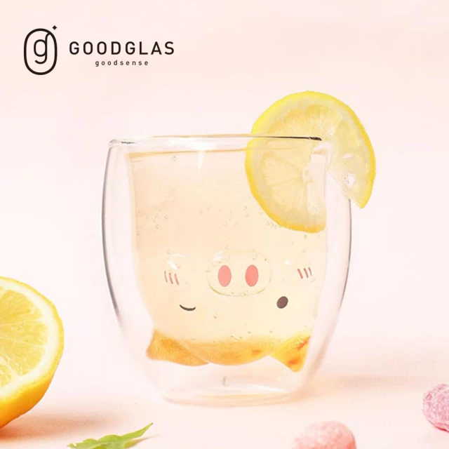 【好玻GOODGLAS】小豬雙層玻璃杯250ml