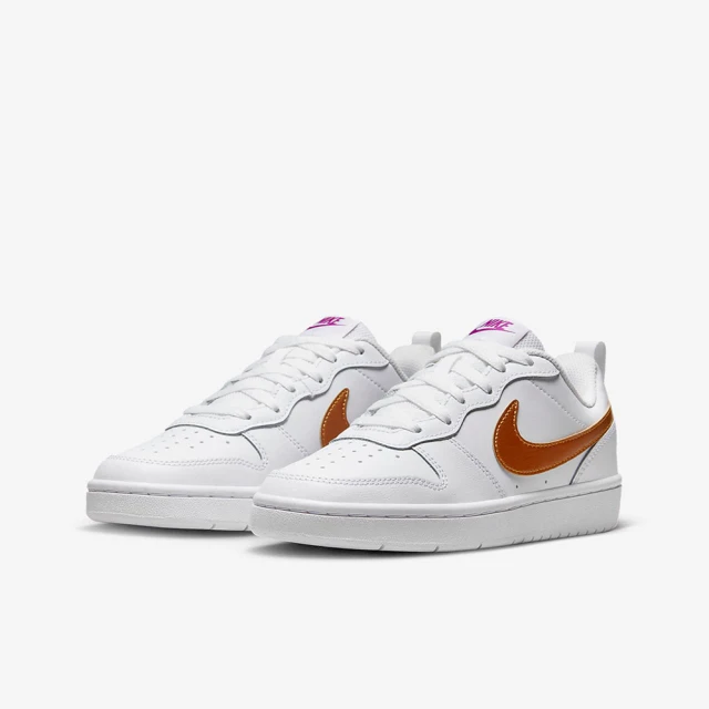 【NIKE 耐吉】休閒鞋 運動鞋 COURT BOROUGH LOW 2 SE GS 男鞋 女鞋 大童 白橘(DQ5979100)