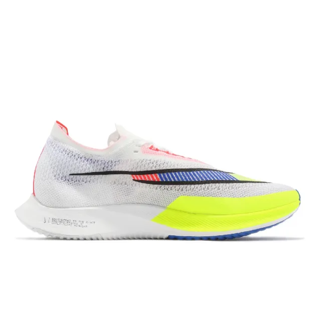 【NIKE 耐吉】競速跑鞋 ZoomX Streakfly PRM 白 螢光黃 訓練 輕量 慢跑鞋 男鞋 女鞋(DX1626-100)