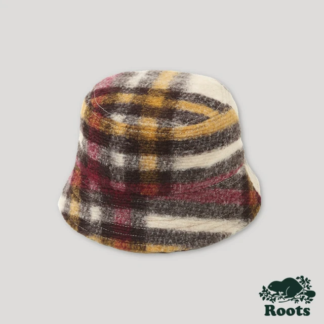 【Roots】Roots配件- 曠野之息系列 格紋羊毛漁夫帽(燕麥色)