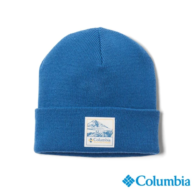 【Columbia 哥倫比亞】中性- City Trek 反折針織帽-藍色(UCU01850BL / 2022年秋冬)