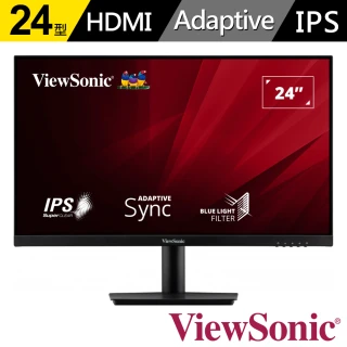 【ViewSonic 優派】VA2409-MH 24型 平面無邊框螢幕(IPSFHD內建喇叭)