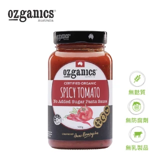 【Ozganics】澳洲無麩質有機辣味義大利麵醬 500g罐