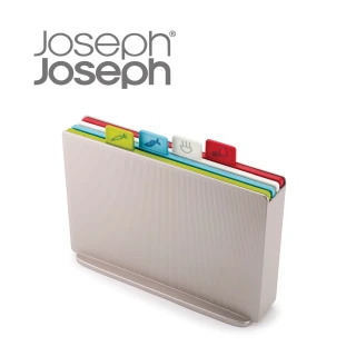 【Joseph Joseph】檔案夾止滑砧板組-雙面附凹槽(兩色任選)