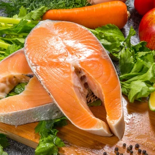 【鮮綠生活-雙11限定】智利頂級鮭魚切片(220g±10%/包 共14包『momo老饕美味標章』 認證)