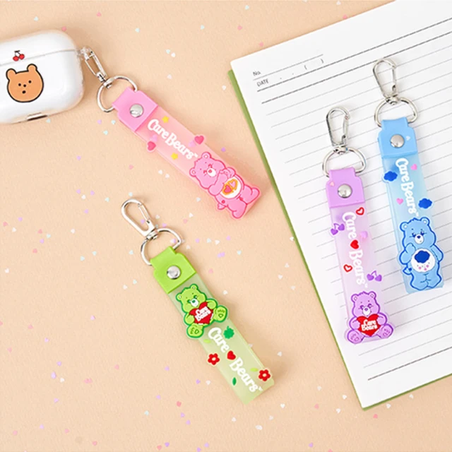 【CareBears 彩虹熊】3入矽膠吊飾/ 手腕帶(禮物 裝飾品 鑰匙圈)