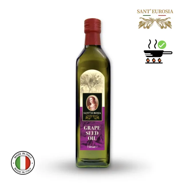 【聖羅莎】義大利葡萄籽油750ml(方紫瓶)