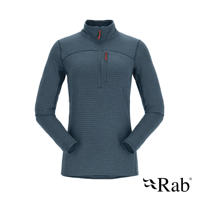 RAB【RAB】Ascendor Light Pull-On 輕量保暖半拉鍊長袖排汗衣 女款 獵戶藍 #QFF49