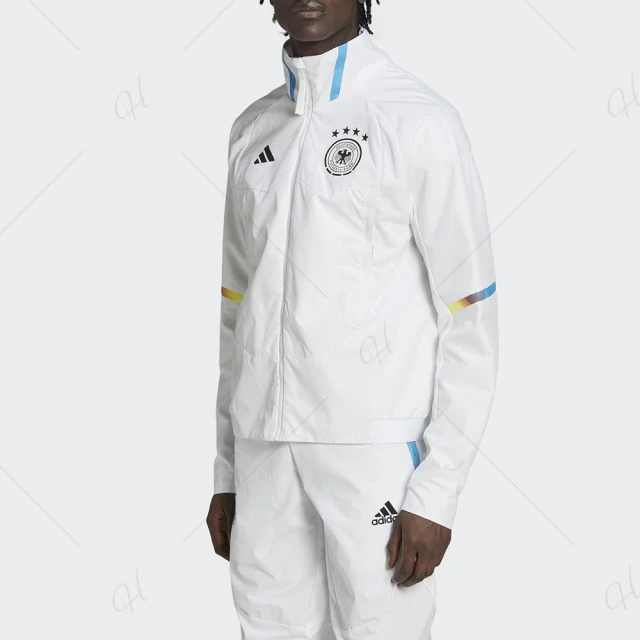 【adidas 愛迪達】外套 男款 運動連帽外套 世足賽 德國 DFB D4GMDY ANJK 白 IC4379