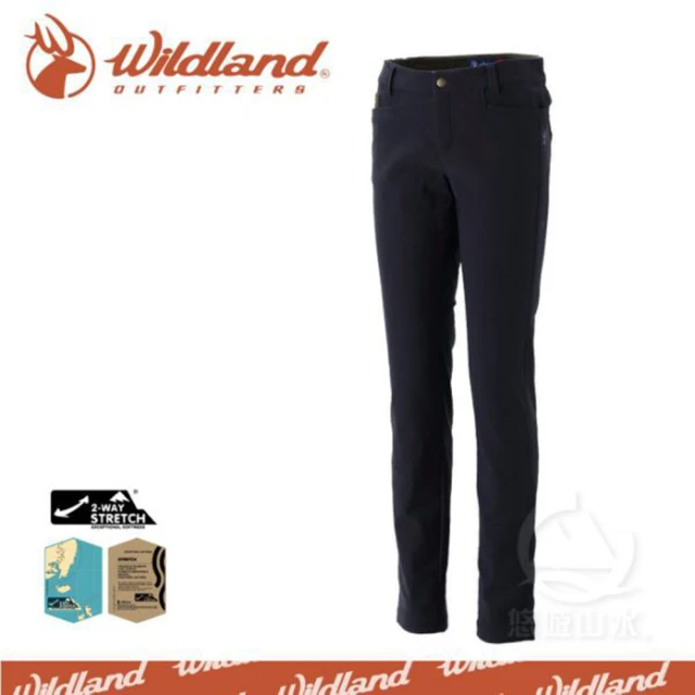 Wildland 荒野【Wildland 荒野】女 RE彈性合身保暖長褲《深藍》0A32391-72/保暖機能褲/工作褲(悠遊山水)