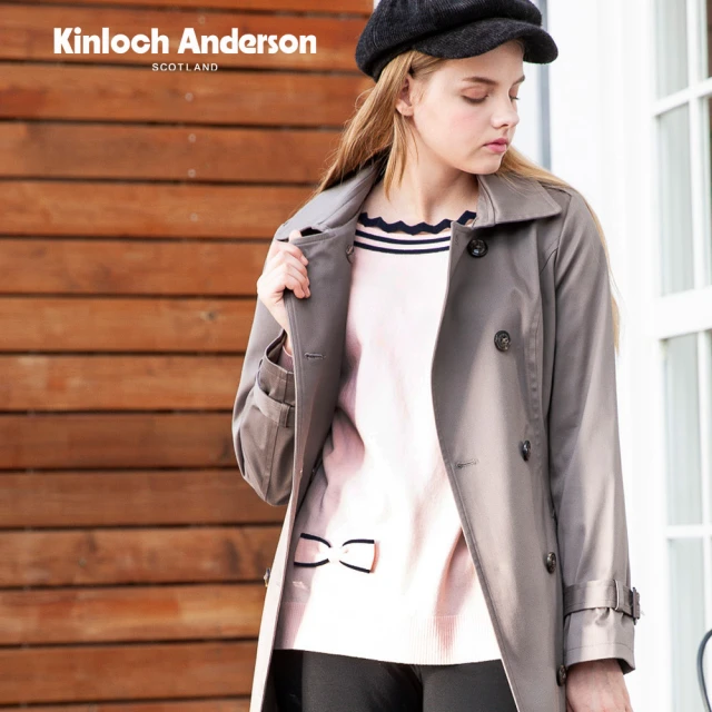 【Kinloch Anderson】金安德森女裝 甜美領口織紋長板上衣(粉紅)