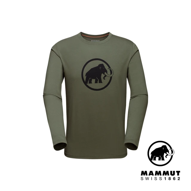 【Mammut 長毛象】Classic Longsleeve Men 經典LOGO長袖T恤 綠鬣蜥 男款 #1016-00871