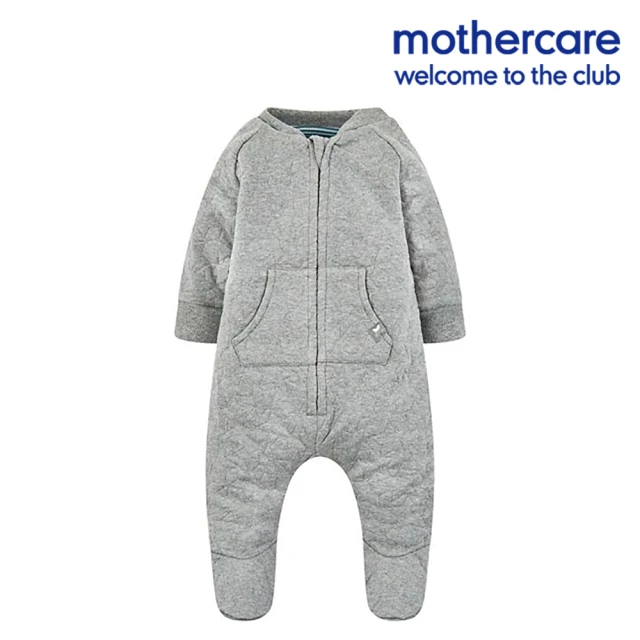 mothercare【mothercare】專櫃童裝 灰色保暖兔裝/帶腳套兔裝/連身衣(3-12個月)