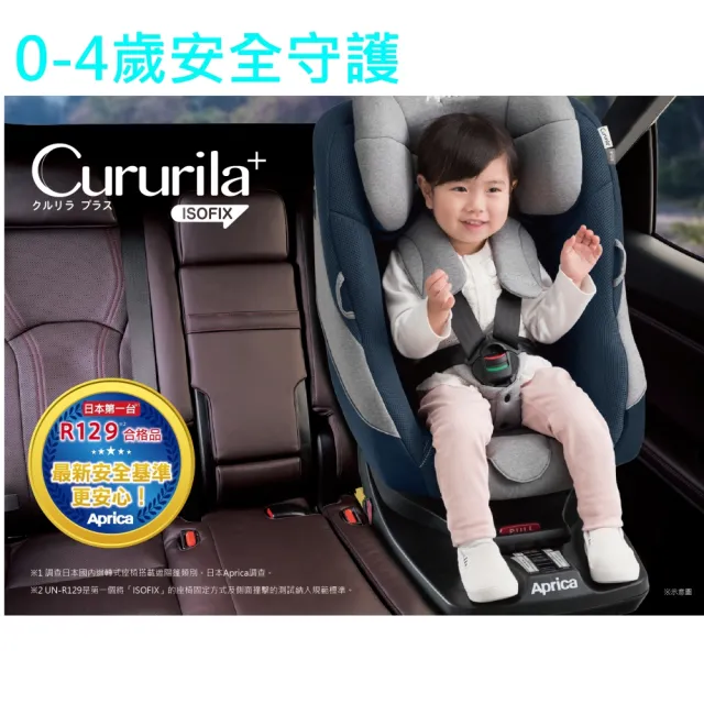 【Aprica 愛普力卡】Cururila plus0-4歲新型態迴轉式安全座椅(贈 汽座保護墊+韓國 Winnie Connie玩具球)