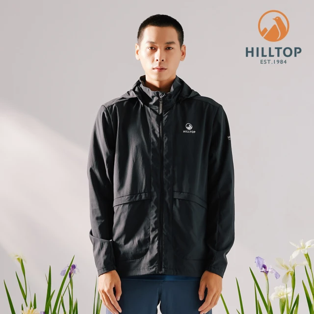 【Hilltop 山頂鳥】Anti-Microbial Resistance Commuter ViralOff 男款抗菌輕量超潑水機能外套黑