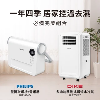 【Philips 飛利浦】壁掛暖風機/陶磁電暖器-可遙控(AHR3124FX)