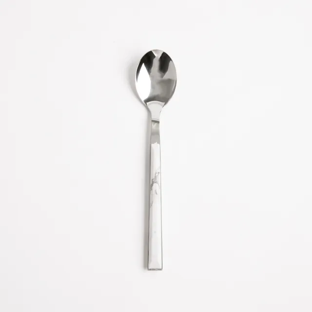 【hoi! 好好生活】簡約大理石紋304不鏽鋼餐具-咖啡勺