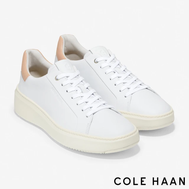 【Cole Haan】GRANDPRO 輕盈靈活真皮休閒鞋 小白鞋-男鞋(光學象牙白-寬楦-C36317)