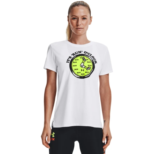 【UNDER ARMOUR】女 Keep Run Weird 短T-Shirt_1367937-100(白)