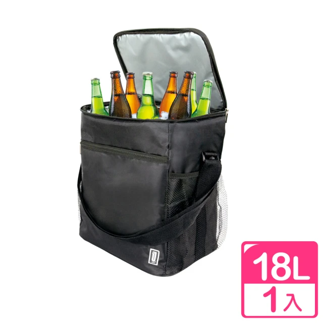 【真心良品】酷黑摺疊保溫保冷袋18L(1入)