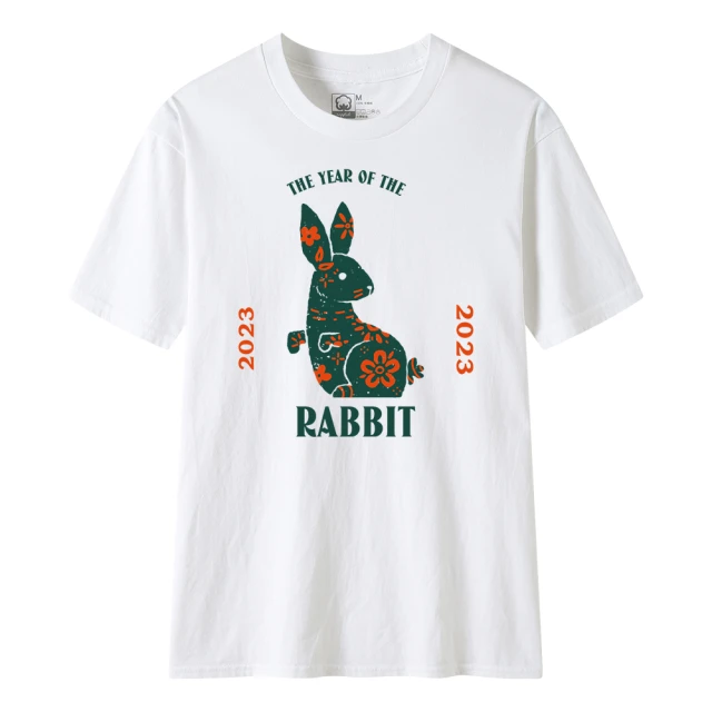 【zenfab】天然棉感印花上衣-The Year Of The Rabbit(無毒性數位印花)