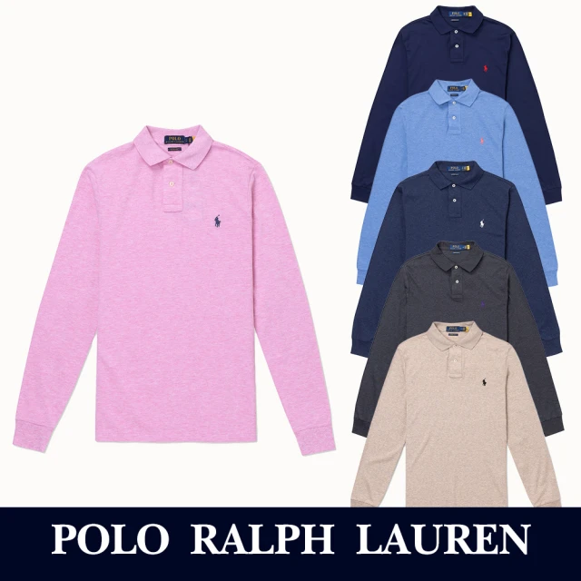 【RALPH LAUREN】RL POLO 經典刺繡小馬長袖POLO衫-多色組合(CUSTOM SLIM FIT/平輸品)