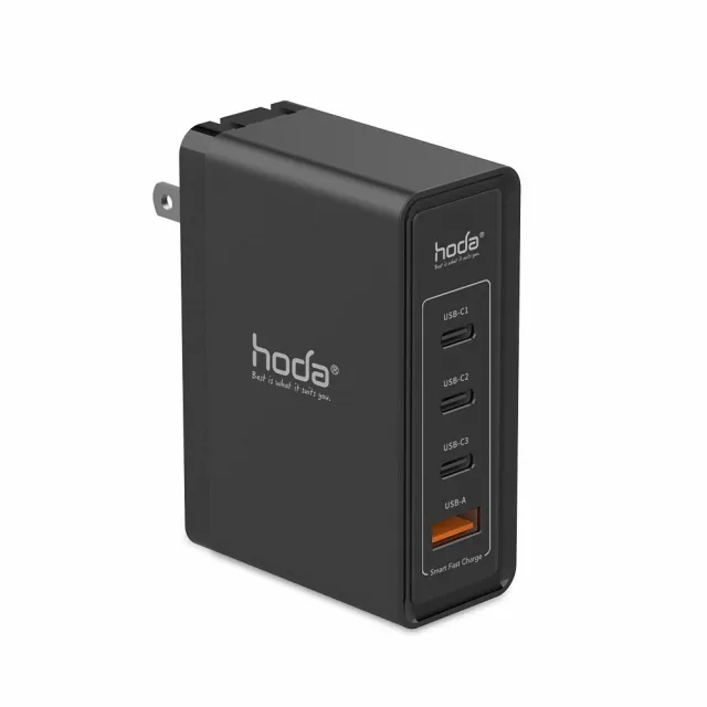 hoda】100W GaN氮化鎵智慧四孔電源供應器/ 極速智能充電器(PD快速充電