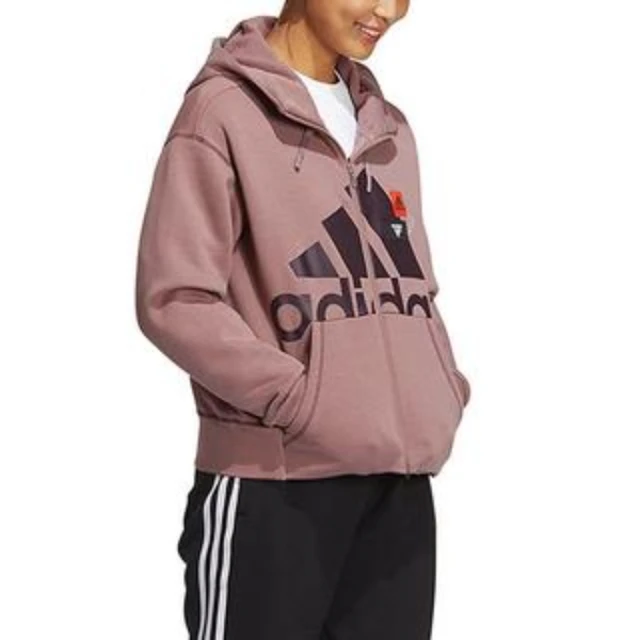 【adidas 愛迪達】外套 女款 運動連帽外套 BRD KT JKT OCT 紫 HM5299