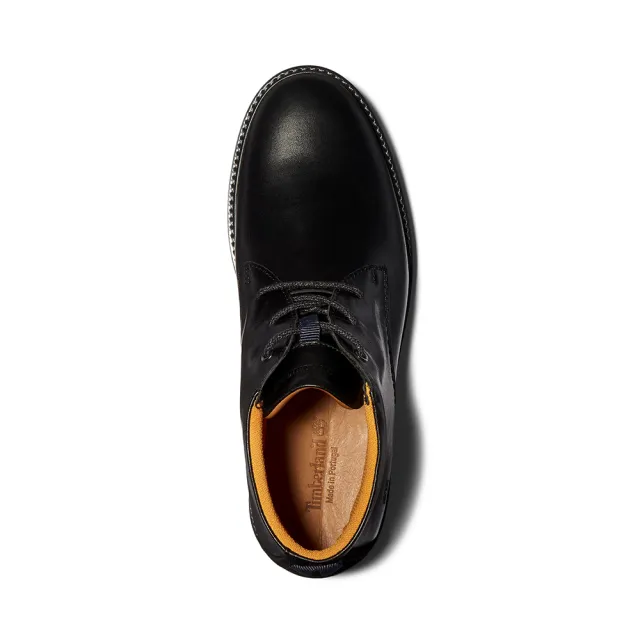 【Timberland】男款黑色全粒面革低筒靴(A2KCW001)