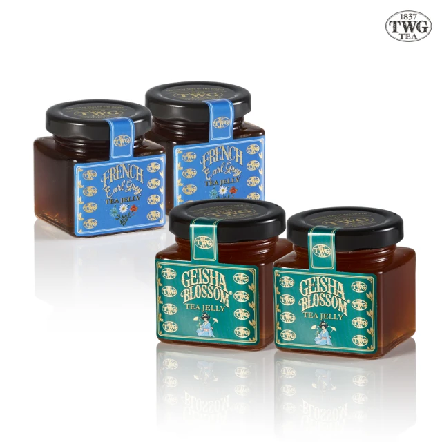 【TWG Tea】四入茶香果醬禮盒組Tea Jelly Quattro Giftbox(蝴蝶夫人x2 & 法式伯爵茶x2 100公克/罐)