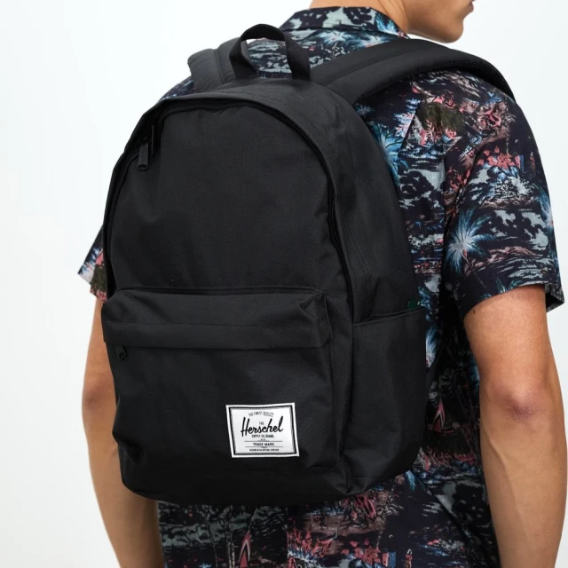 【Herschel】Classic XL 特大 深藍 ECO 環保系列 帆布 防潑水 深藍內裡 可放水壺 大容量 男包 背包 後背包