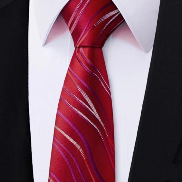 拉福【拉福】領帶8cm海浪寬版正式拉鍊領帶