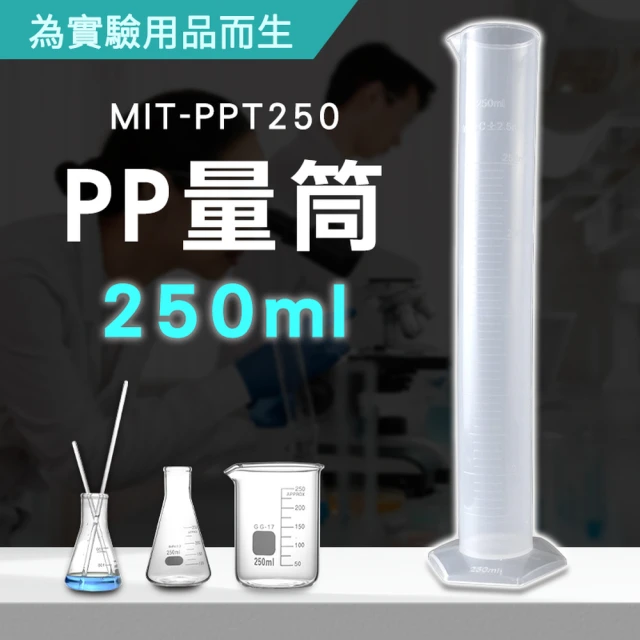 250ML 刻度量筒 有刻度 PP塑膠量筒 具嘴量杯 塑膠量筒 PP量 筒量杯 塑膠量杯 PPT250