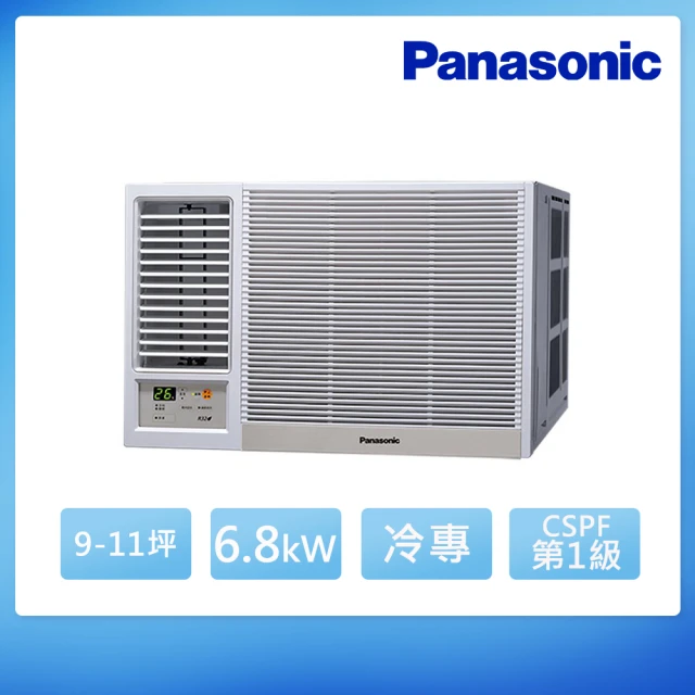 【Panasonic 國際牌】9-11坪 R32 一級能效變頻冷專窗型左吹式冷氣(CW-R68LCA2)