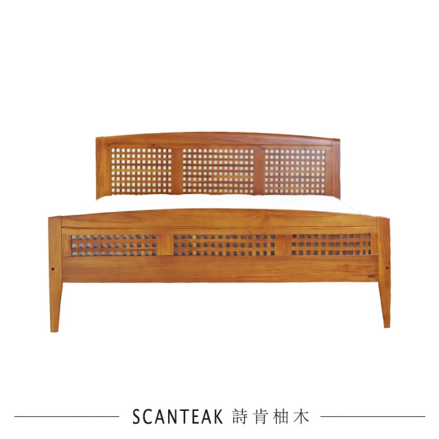 【SCANTEAK 詩肯柚木】柚木床架(雙人標準5x6.2)