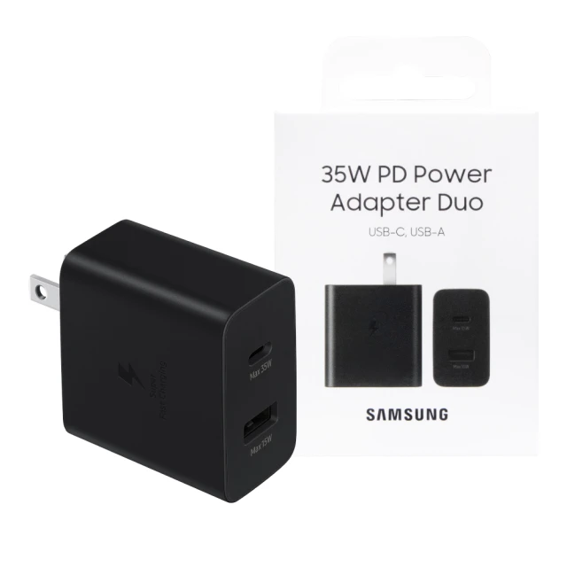 SAMSUNG 三星 原廠 35W 雙孔快充旅充頭 USB-C & USB-A(EP-TA220)