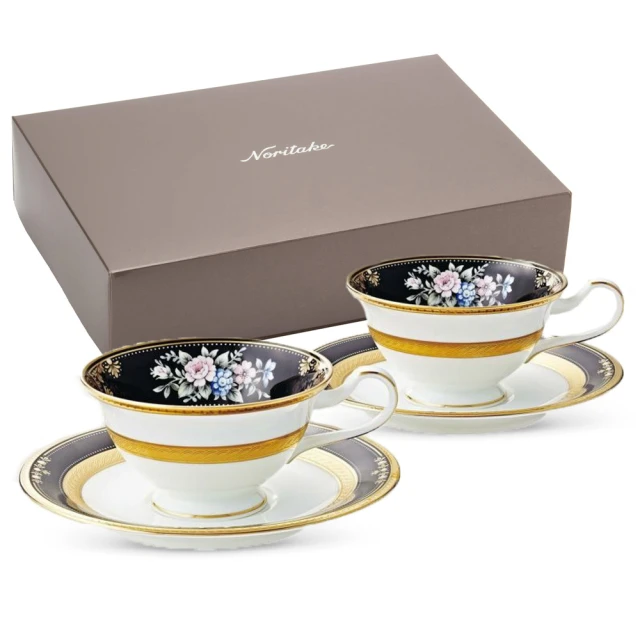 【NORITAKE】壯麗花海紅茶對杯-禮盒組