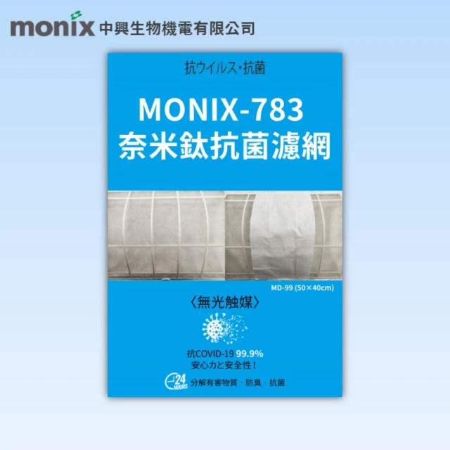 【MONIX中興生物機電】奈米鈦抗菌濾網2入_160*50cm_可自行裁切(冷氣 濾網 抗菌 消毒 防疫)