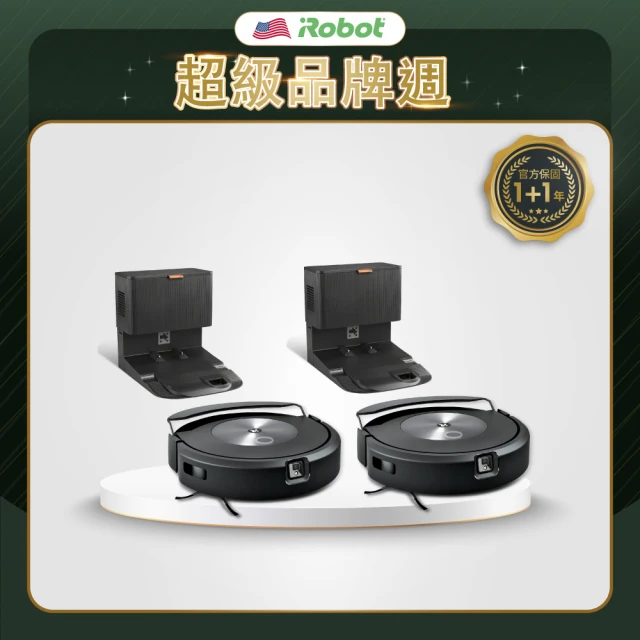 【iRobot】Roomba Combo j7+ 掃拖+避障+自動集塵掃地機器人 買1送1超值組(總代理保固1+1年)