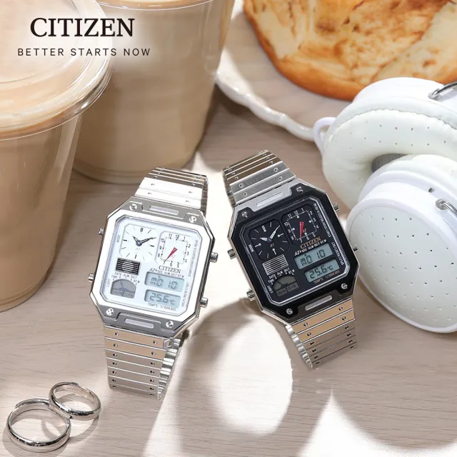 【CITIZEN 星辰】Chronograph 80年代復古計時電子男錶(JG2126-69E)