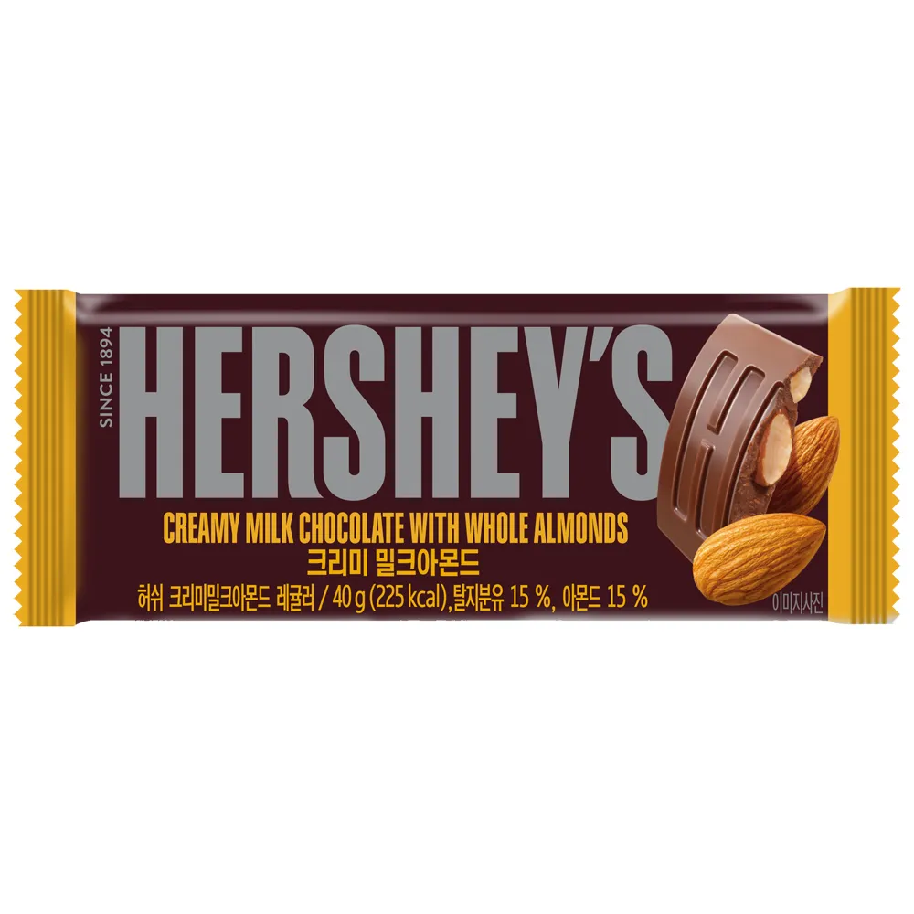 【Hersheys 好時】杏仁夾餡牛奶巧克力片裝4入組(巧克力)
